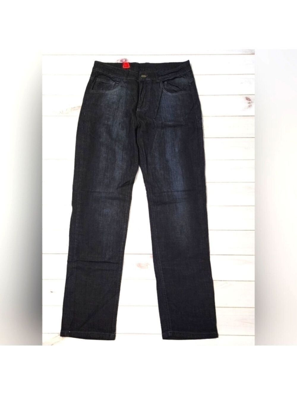 Ceyeme Men's Black Denim Wear Jeans Straight Leg Button Fly - New With Tags